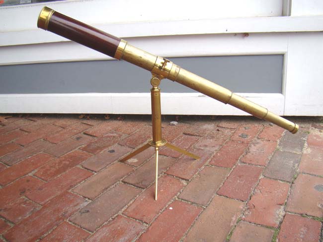 An extremely fine, rare and historic late 18th or early 19th century Napoleonic War period cased four-draw telescope with tripod stand owned by Capt. William Lobb, Royal Navy (1760-1835) and made by John Berge of London circa 1795-1800. — image 7